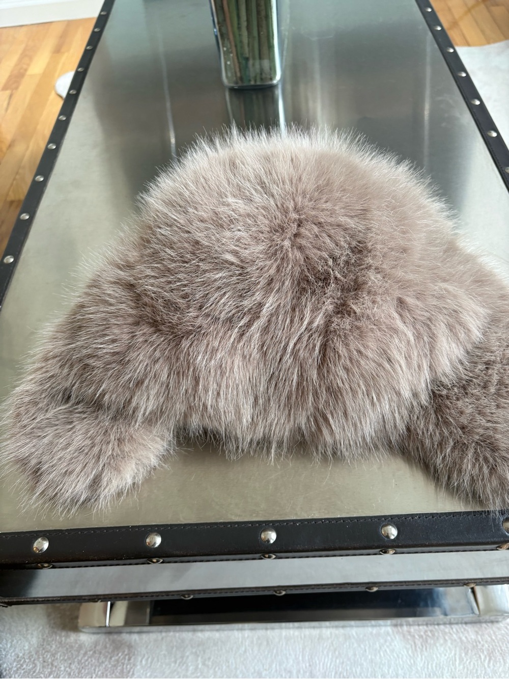 Luxurious Taupe Faux Fur Trapper hat - Picture 2 of 4